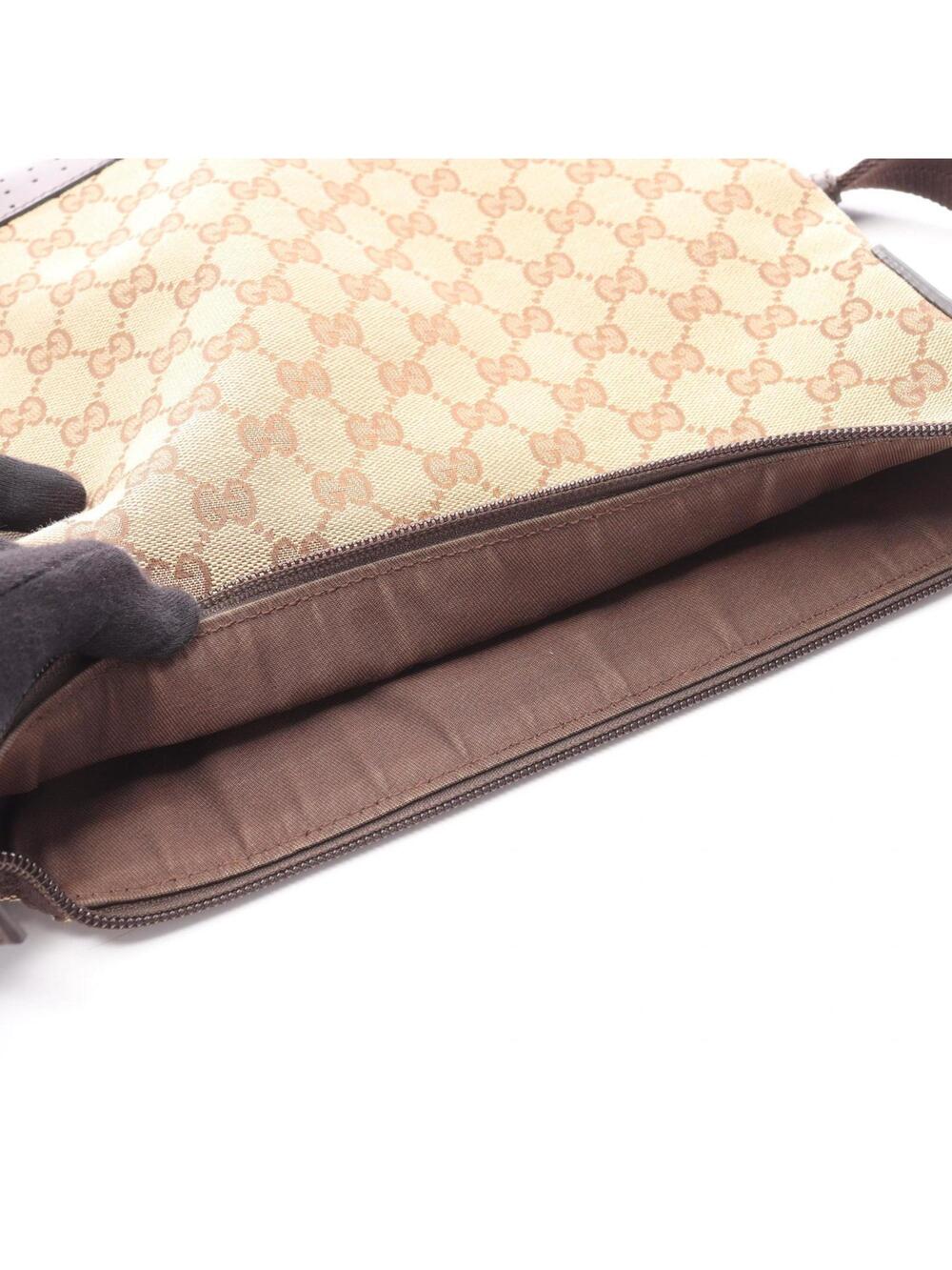 Gucci Zip Messenger Bag Gg Canvas With #255559G67B - Picture 5 of 9